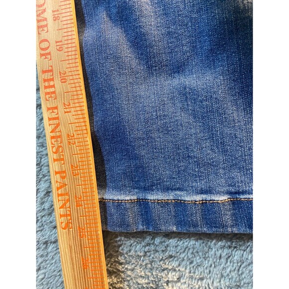 Ella Moss Cropped Jeans Womens 4 Blue Flat Front Wide Leg Slash Pockets Classic - Picture 6 of 10